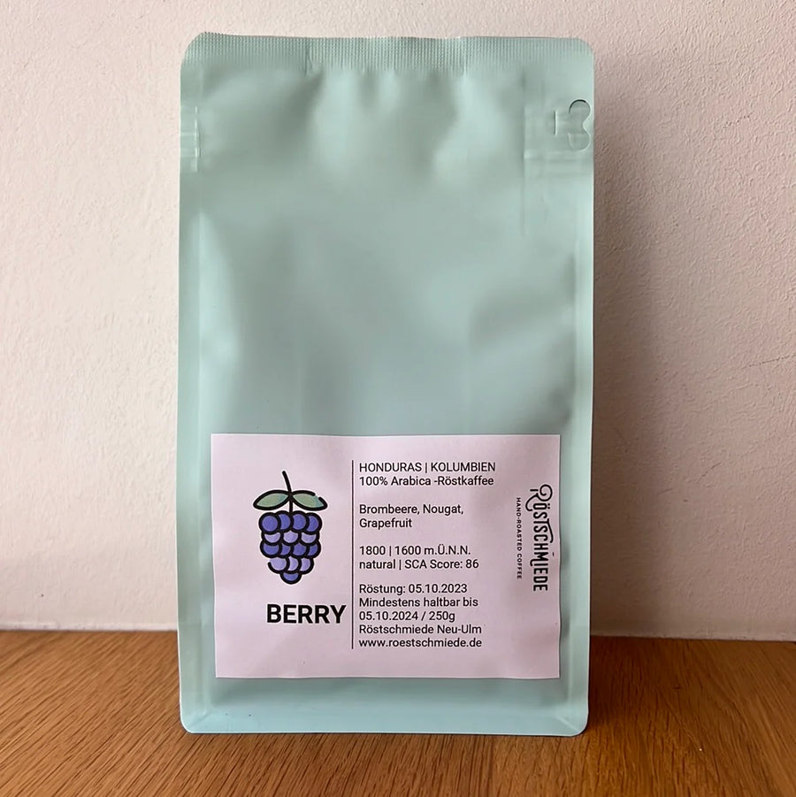 Röstschmiede Kaffeebohnen - Berry - Honduras/ Kolumbien | Brombeere, Nougat, Grapefruit