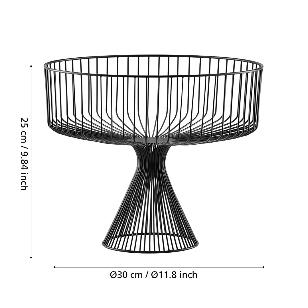 Dekoschale Ueda schwarz  H:25 Ø 30 cm in